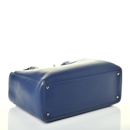 Chanel Calfskin Cerf Executive Shopper Tote Blue 5 of 10