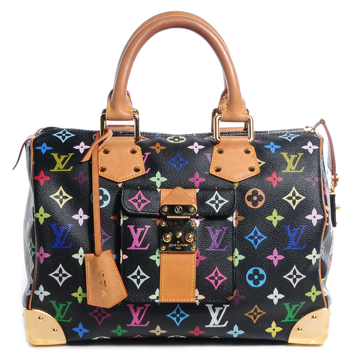 Louis Vuitton Monogram Multicolor Speedy 30 Black 1 of 11