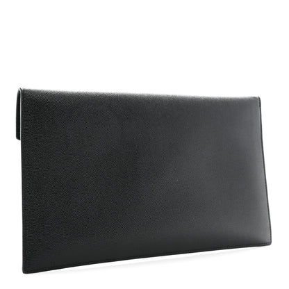 Saint Laurent Grain De Poudre Uptown Pouch Black 2 of 7