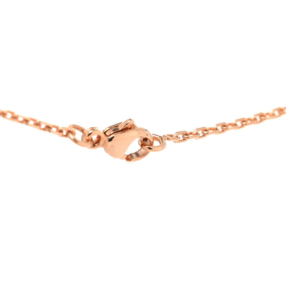 Hermes Lacquered Rose Gold Mini Pop H Pendant Necklace Rose Dragee 4 of 5