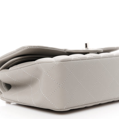 Chanel Lambskin Quilted Small Double Flap Grey 10 of 11