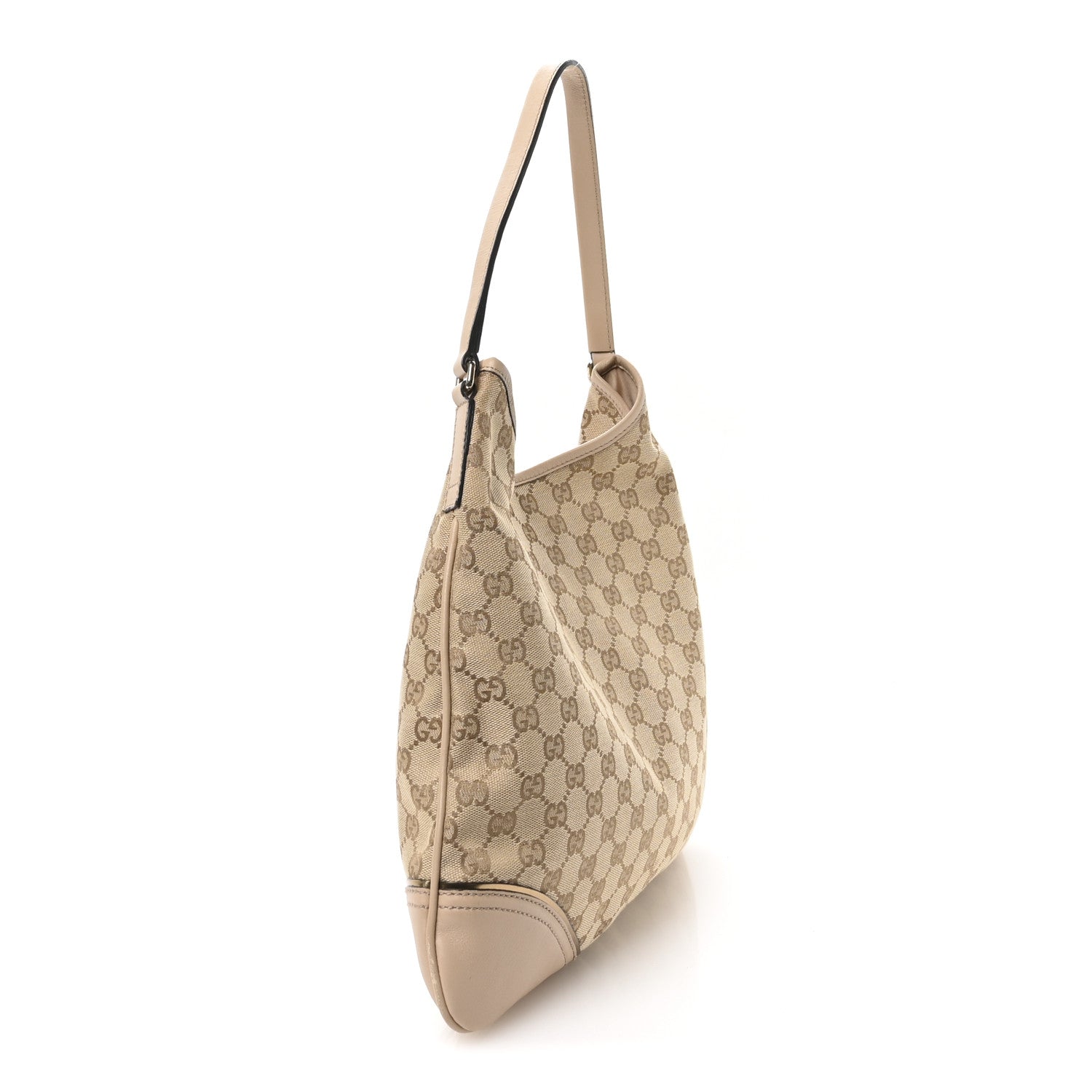 Gucci Monogram Medium New Britt Hobo Beige 2 of 12