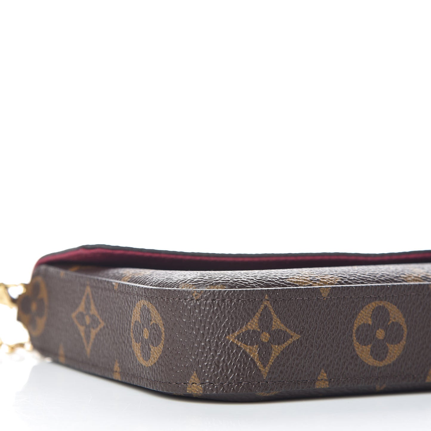 Monogram Pochette Felicie Chain Wallet Fuchsia