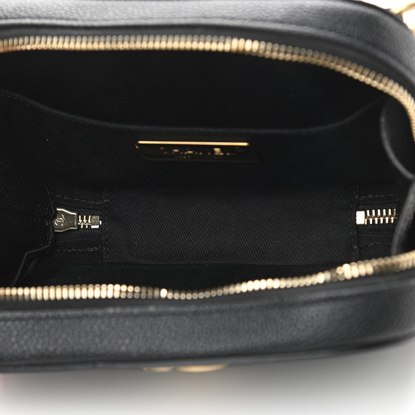Caviar Quilted Waist Bag Black