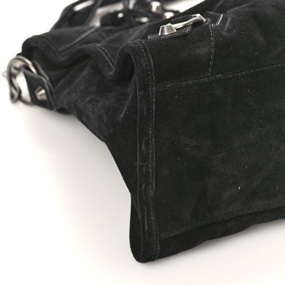 Balenciaga Baby Daim Suede Classic Silver Hardware City Black 7 of 8