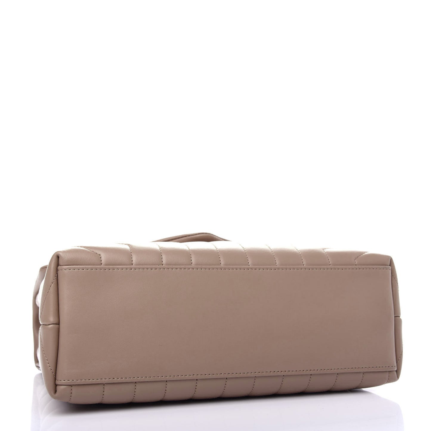 Calfskin Y Quilted Monogram Medium Loulou Chain Satchel Dark Beige