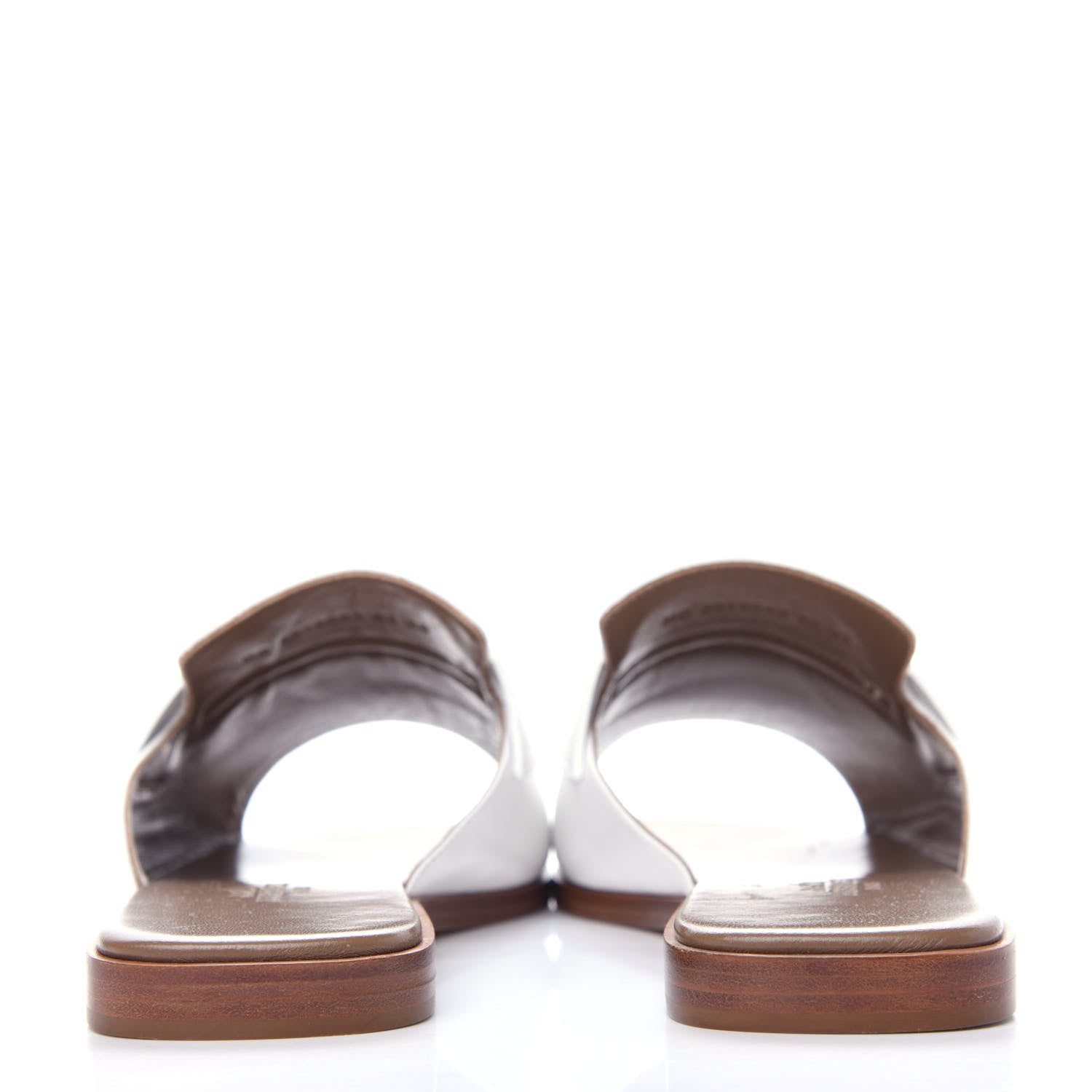 Hermes Calfskin Auteuil Sandals 37 White 6 of 9
