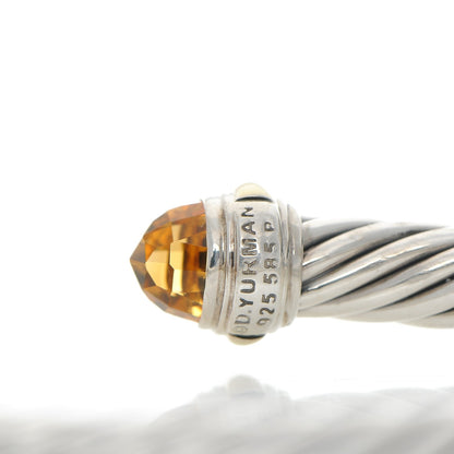 David Yurman Sterling Silver 14K Yellow Gold Citrine 7mm Cable Classics Bracelet 4 of 4