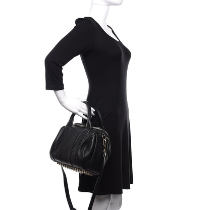 Alexander Wang Pebbled Lambskin Rockie Black Pale Gold Hardware 3 of 11