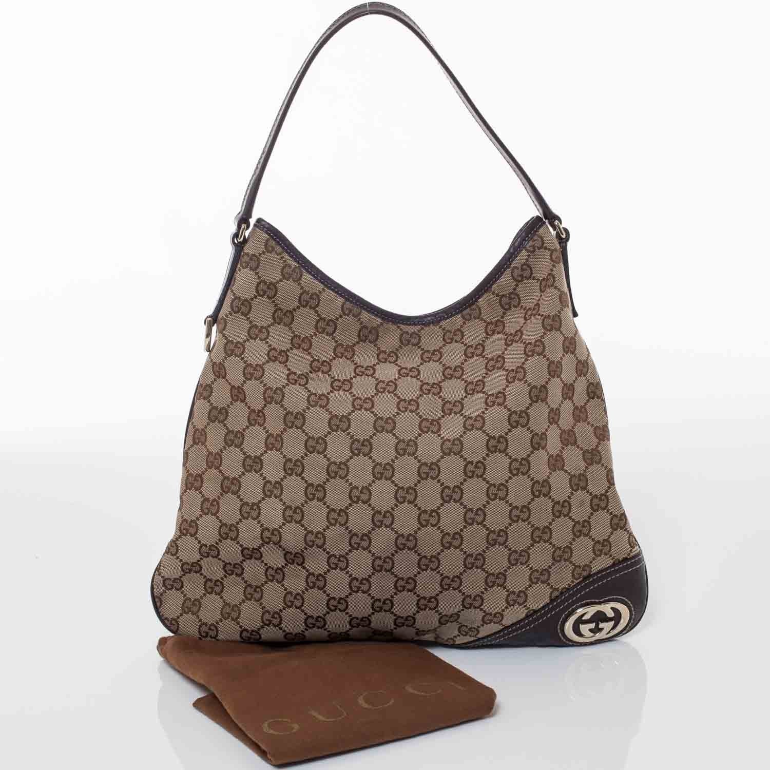 Gucci Monogram New Britt Medium Hobo Ebony 4 of 8