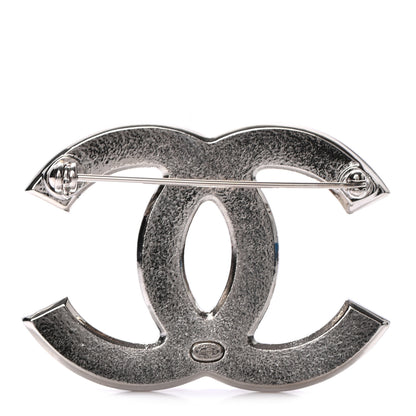 Chanel Pearl CC Brooch Silver Multicolor 4 of 5