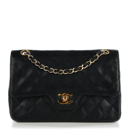 Chanel Lambskin Quilted Medium Double Flap Navy 1 of 9