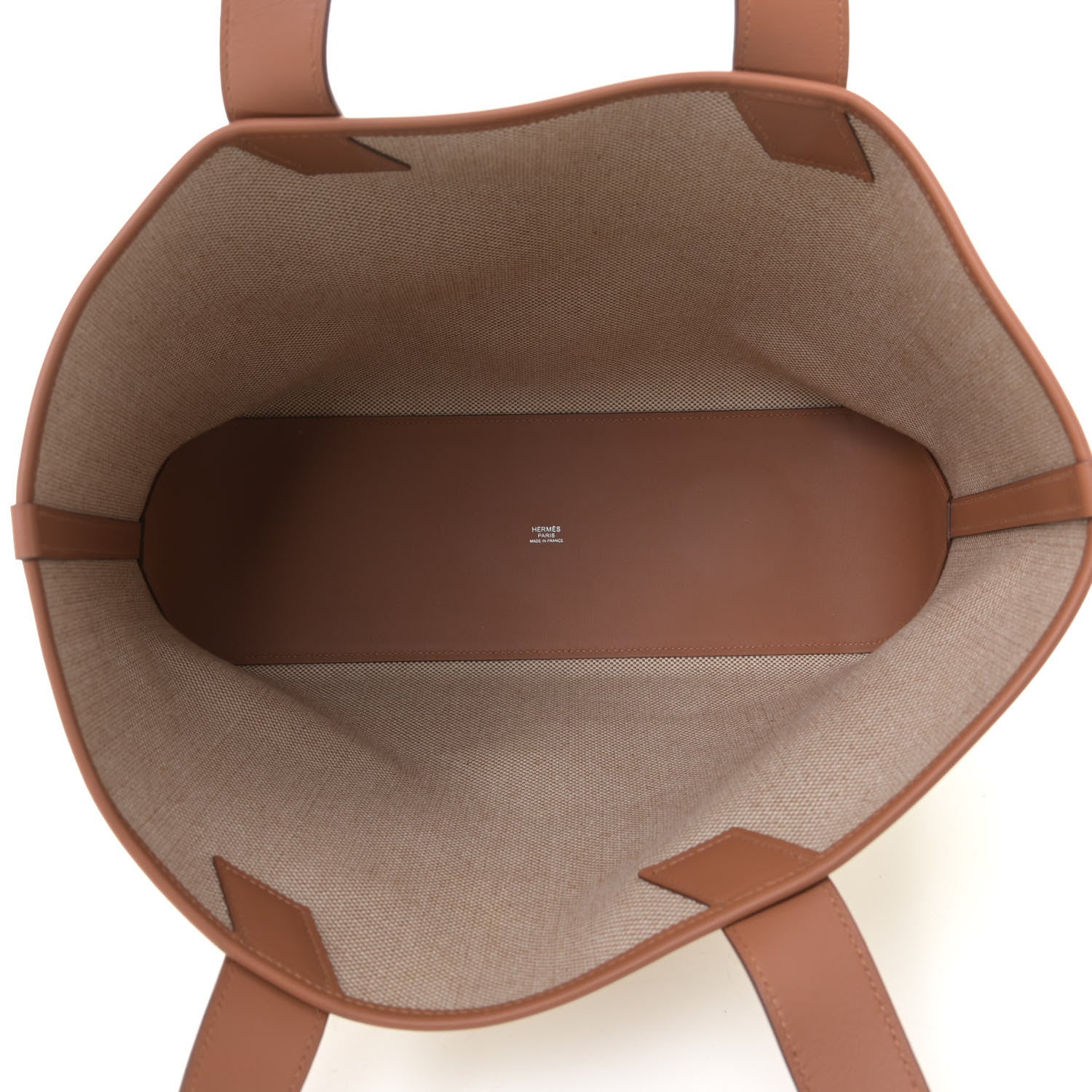 Hermes Swift H Canvas Cabas H En Biais 40 Ecru Naturel Gold 5 of 12