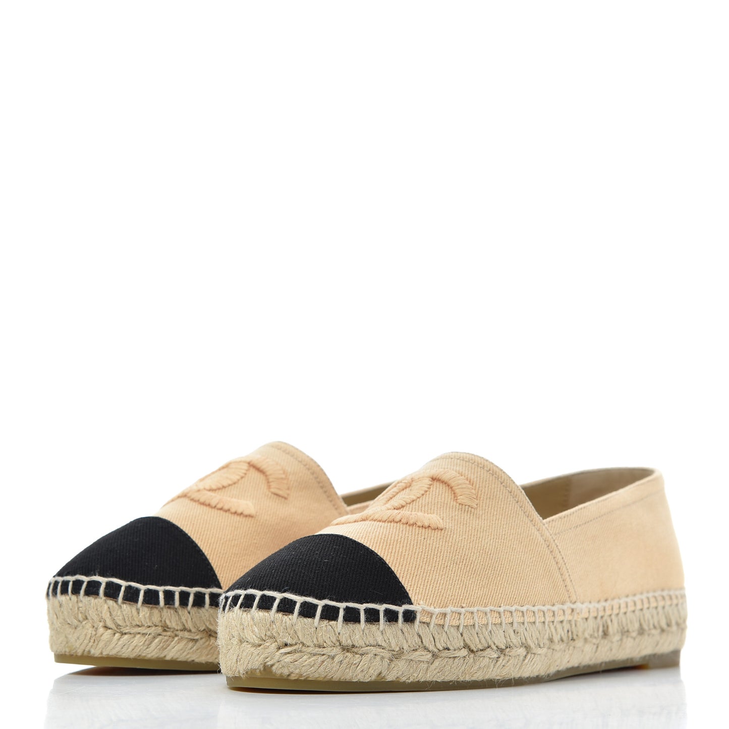 Denim CC Espadrilles 38 Beige Black