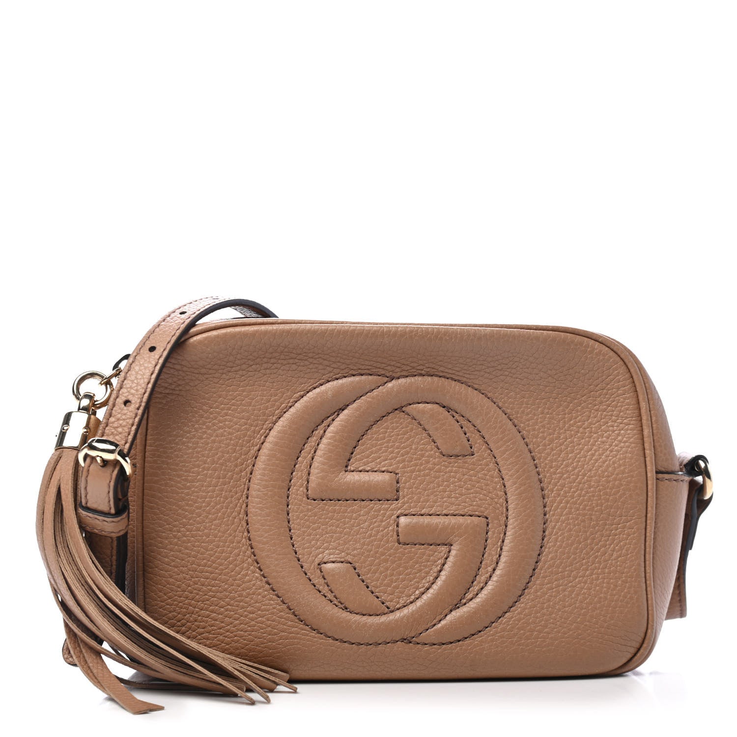 Gucci Pebbled Calfskin Small Soho Disco Bag Rose Beige 1 of 5