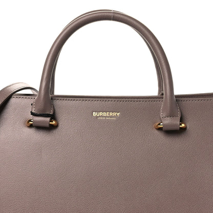 Burberry Calfskin Mega Check Small Banwell Tote Grey Mink 8 of 10