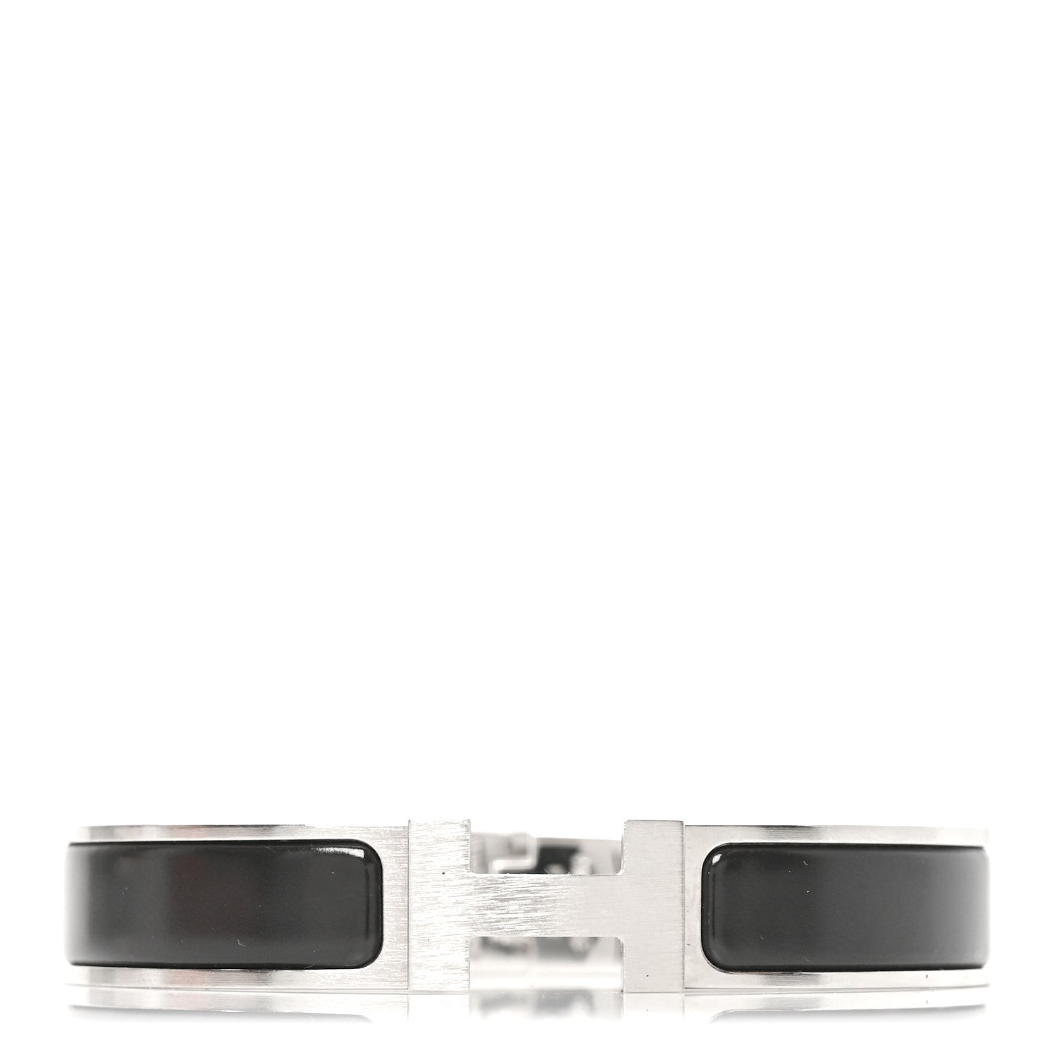 Hermes Matte Enamel Narrow Clic Clac HH Bracelet GM Black 1 of 5