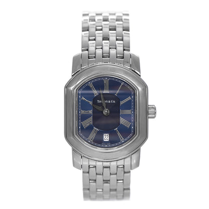 Tiffany Stainless Steel 24mm Mark Coupe Resonator Quartz Watch Blue 1 of 6
