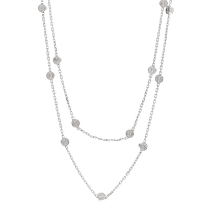 Cartier 18K White Gold Long Station LOVE Necklace 1 of 5