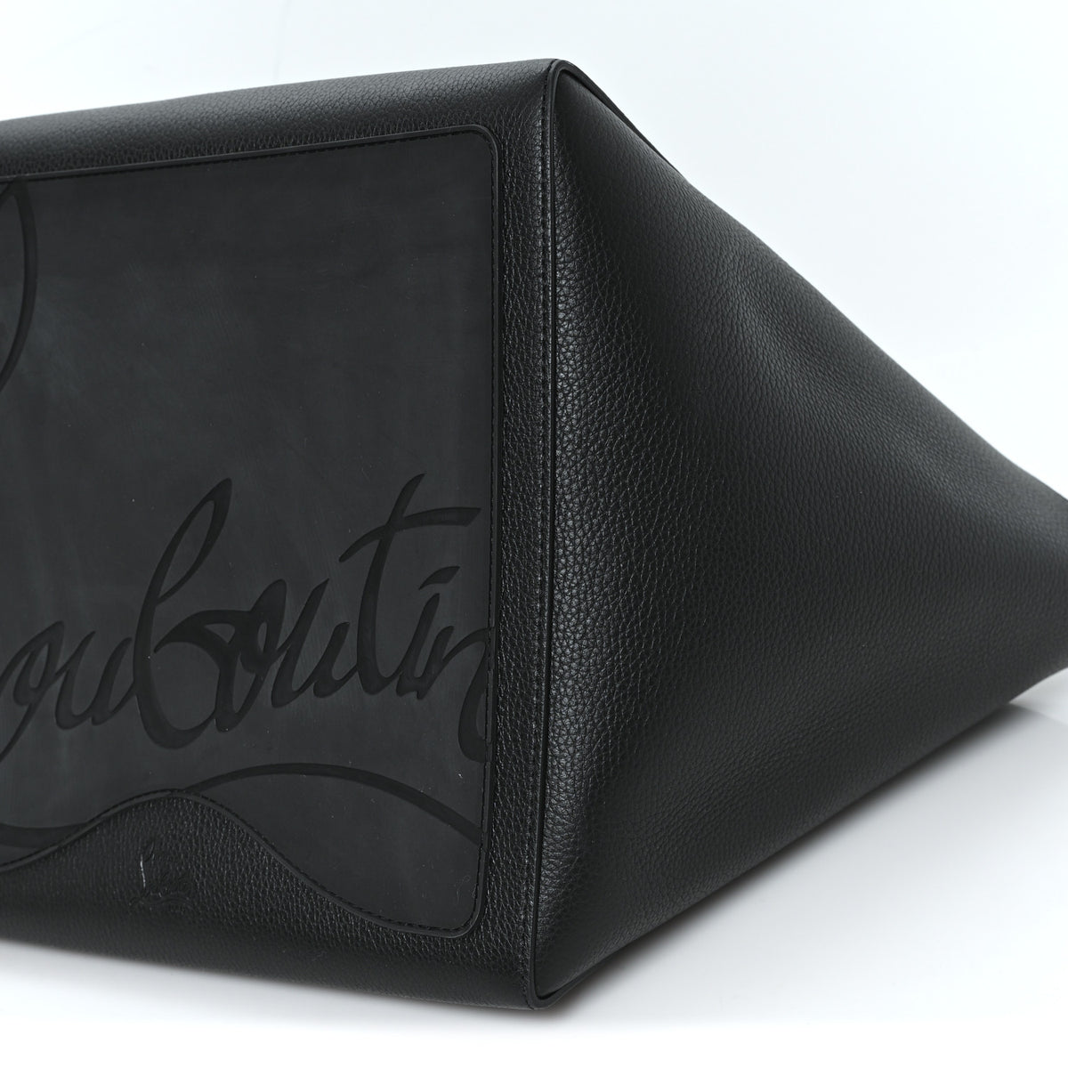 Christian Louboutin Calfskin Empire Spike Studded Small Cabachic Tote Black 9 of 10