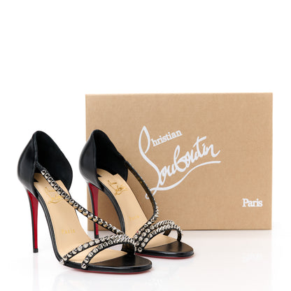 Christian Louboutin Kid Spiked So Spike 100 Sandals 36.5 Black 9 of 9