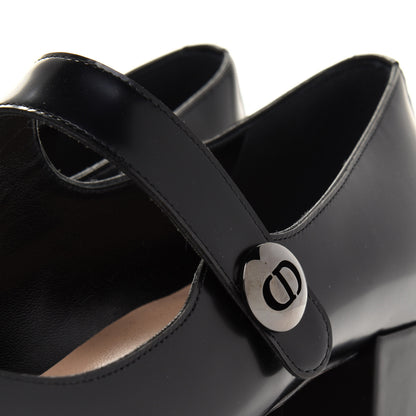 Christian Dior Brushed Calfskin Uniform 30mm Pumps 38 Black 9 of 10
