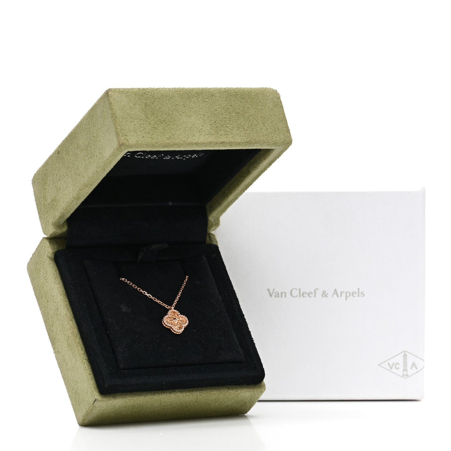18K Rose Gold Sweet Alhambra Pendant Necklace