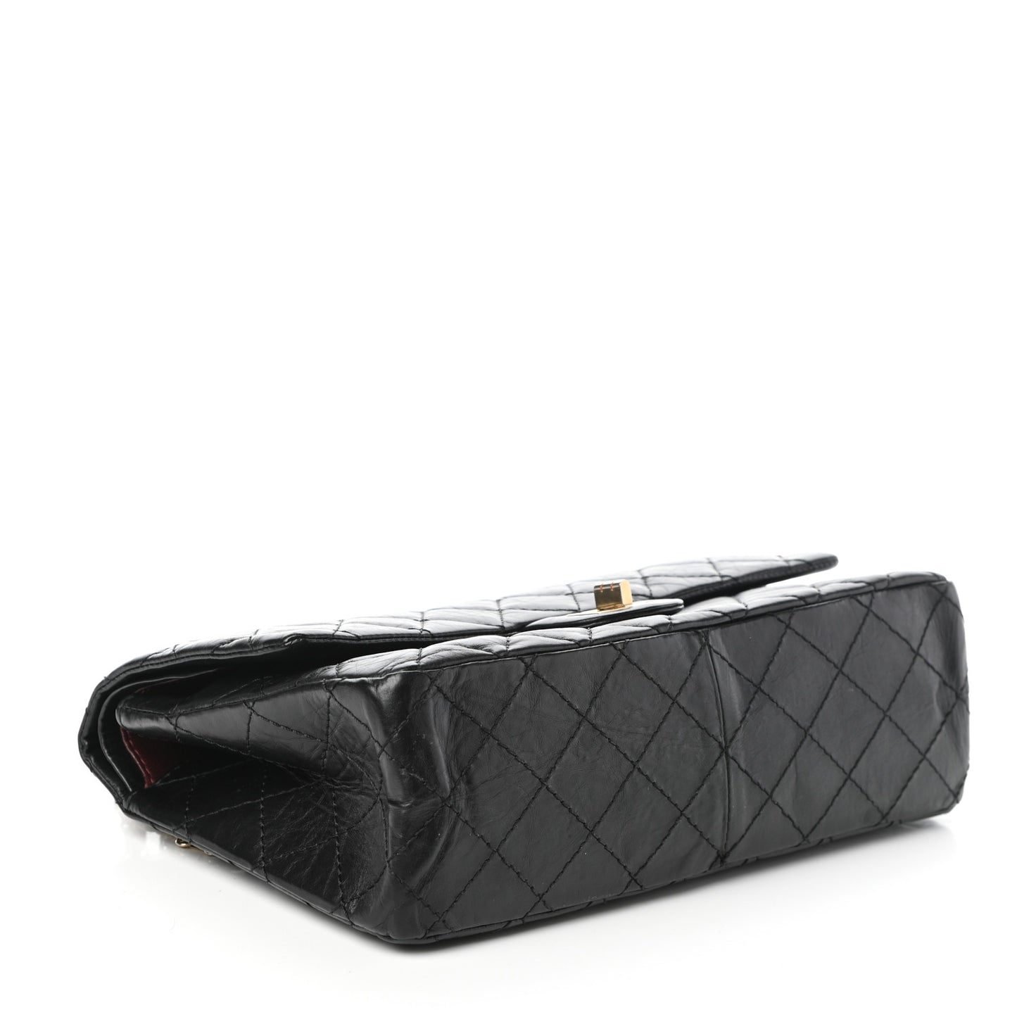 Aged Calfskin Quilted 2.55 Reissue 226 Flap Black