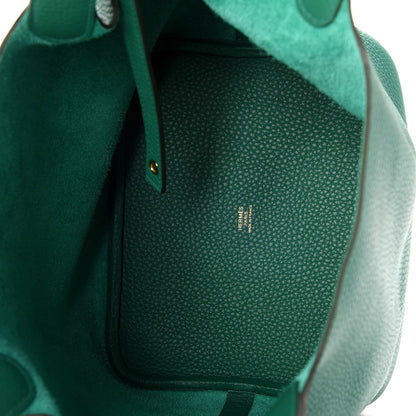 Hermes Taurillon Clemence Picotin Lock 22 MM Vert Vertigo 5 of 6