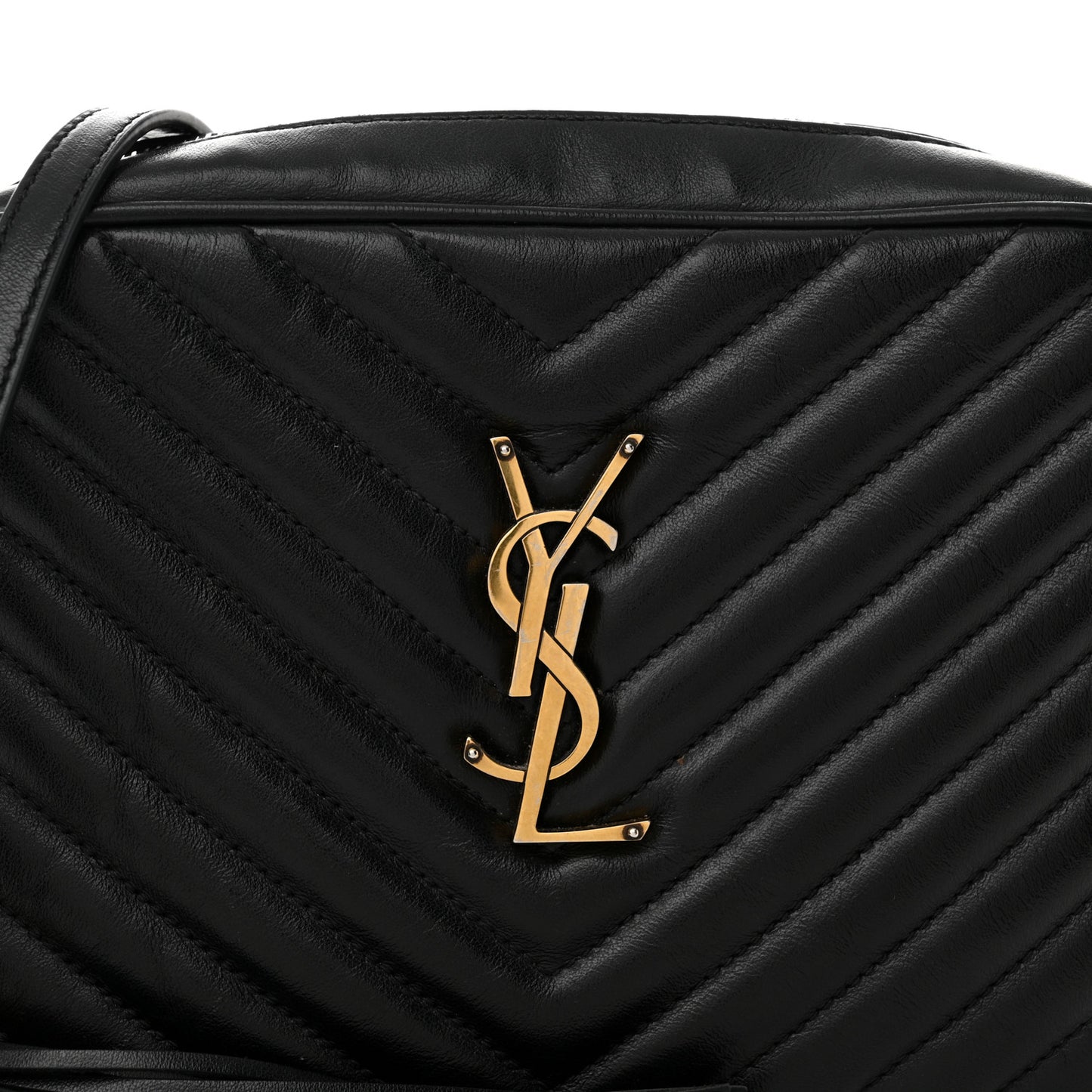 Calfskin Matelasse Monogram Lou Camera Bag Black