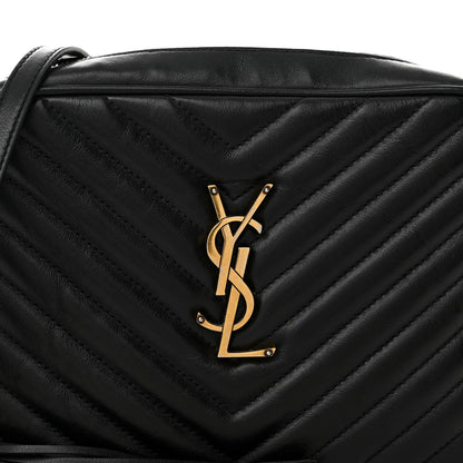 Saint Laurent Calfskin Matelasse Monogram Lou Camera Bag Black 8 of 14