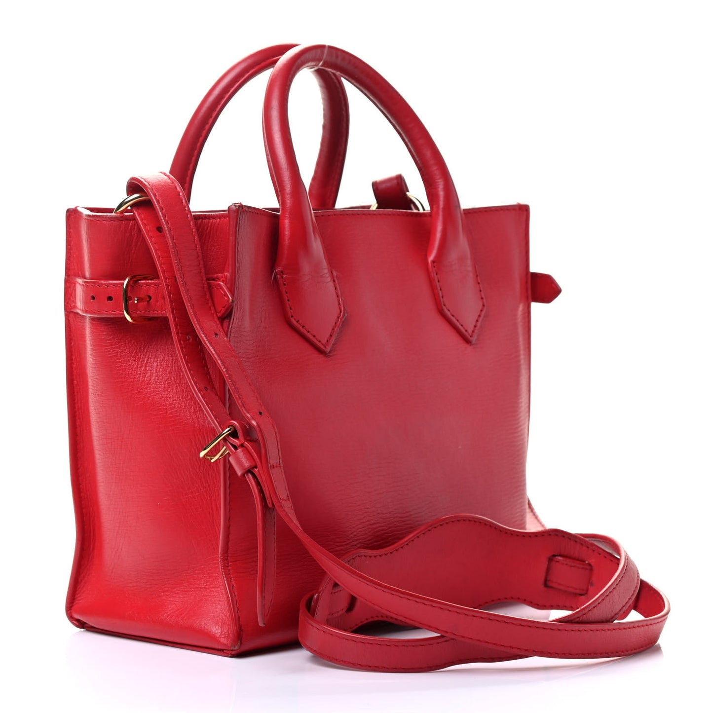 Calfskin Padlock Mini All Afternoon Tote Rouge Cherry