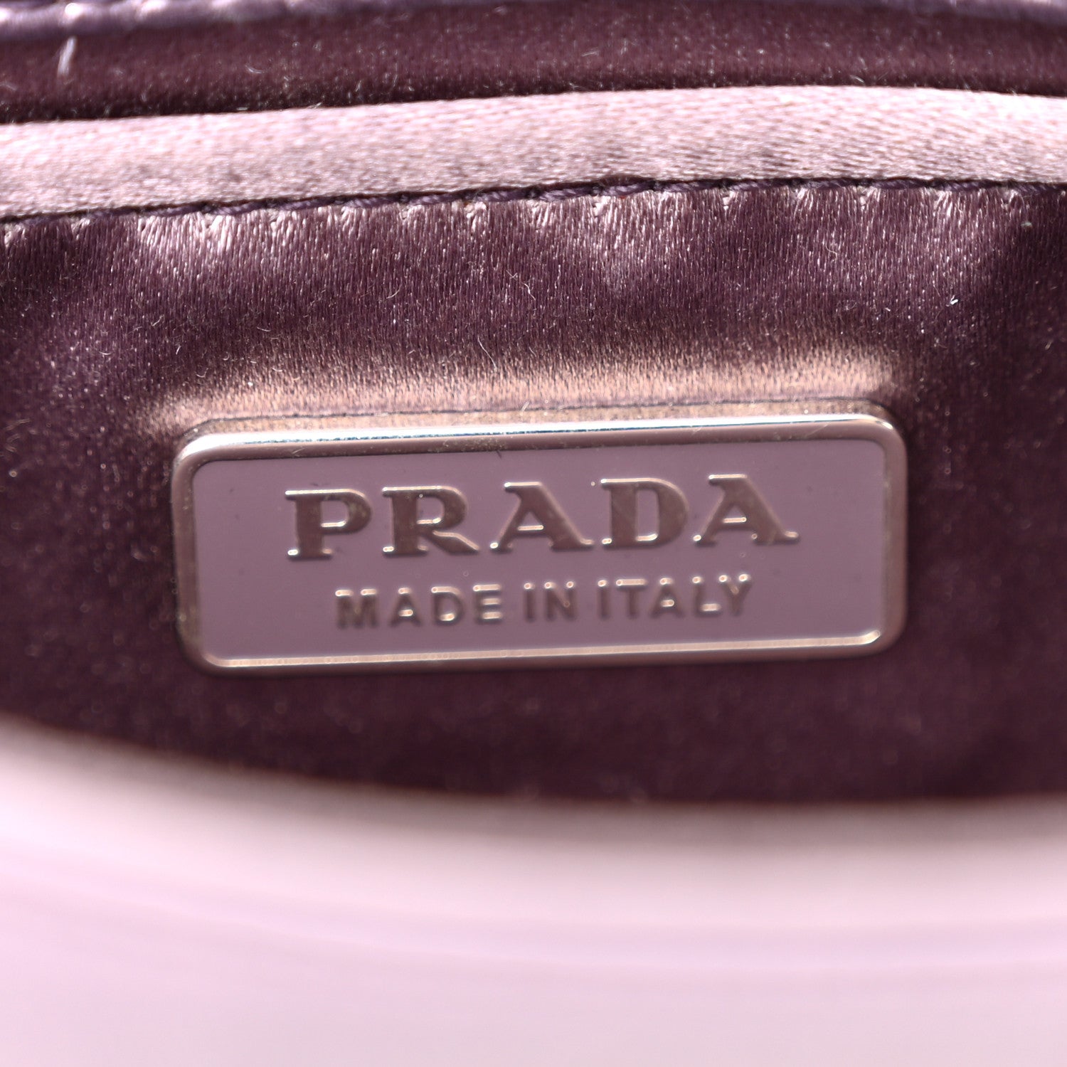 Prada Satin Raso Crystal Embellished Clutch Mirtillo 6 of 10