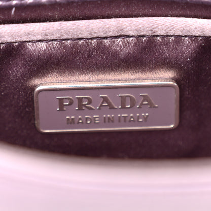 Prada Satin Raso Crystal Embellished Clutch Mirtillo 6 of 10