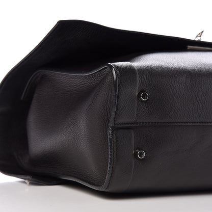 Givenchy Grained Calfskin Medium Shark Lock Satchel Black 5 of 10