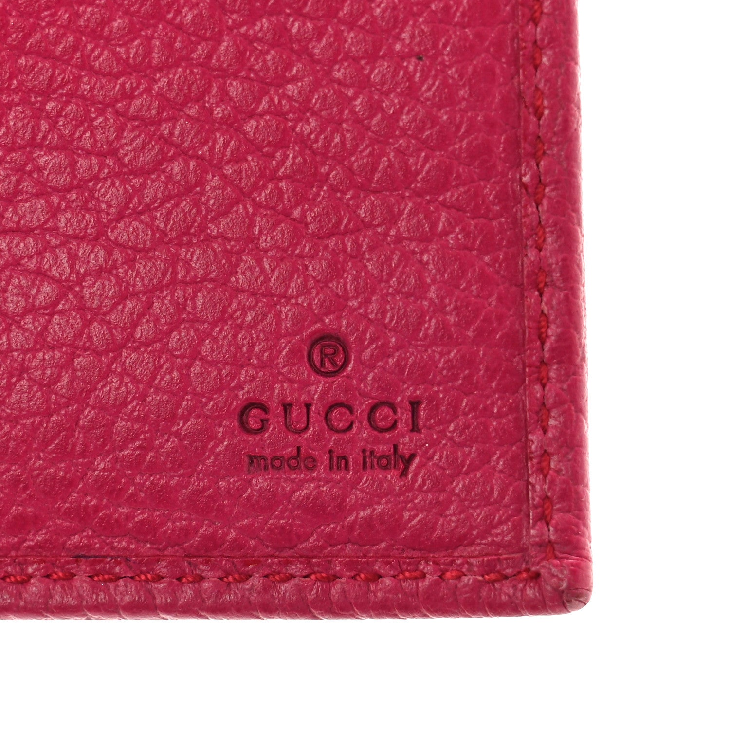 Gucci Pebbled Calfskin Continental Wallet Pink 7 of 10