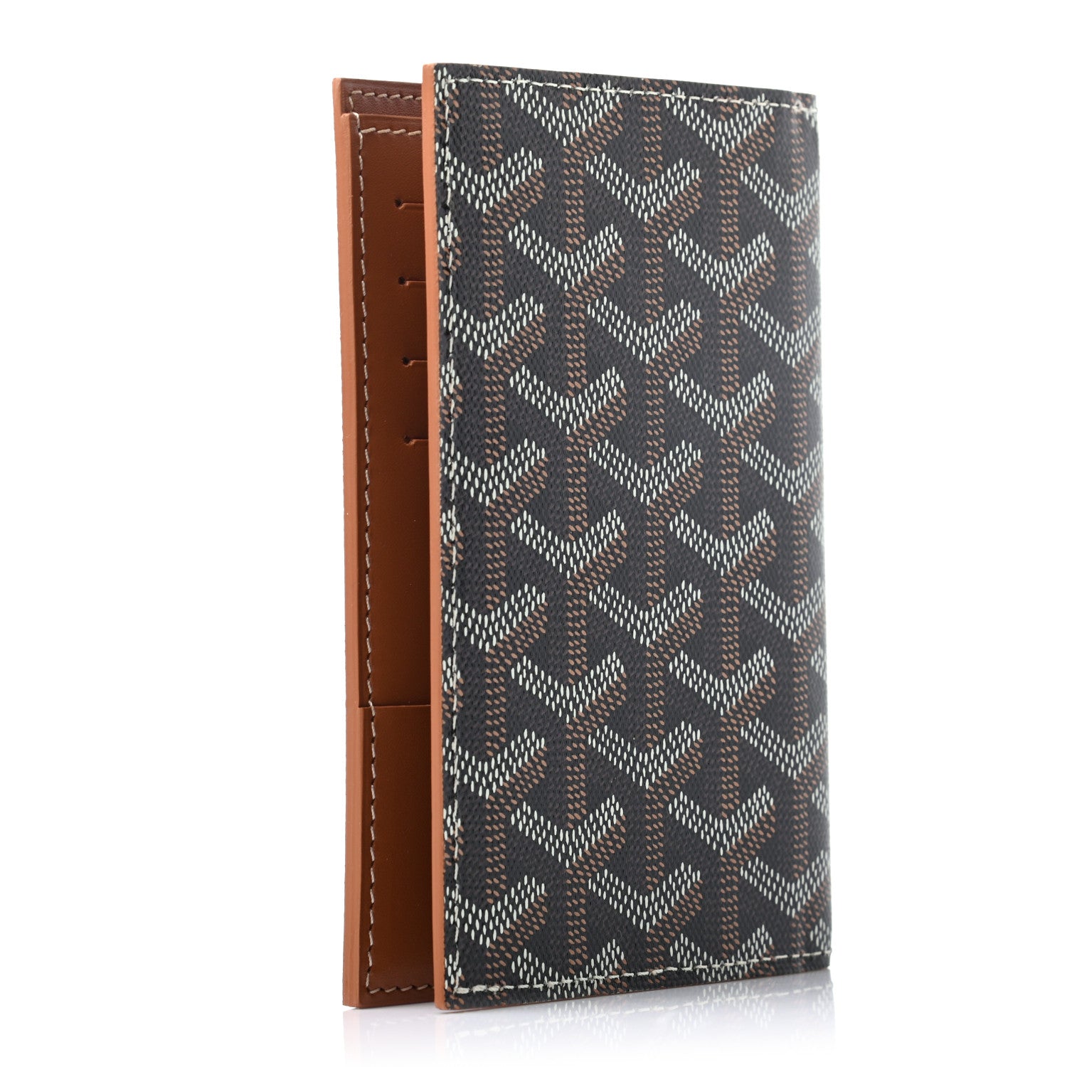 Goyard Goyardine Grenelle Passport Wallet Black Gold 4 of 7