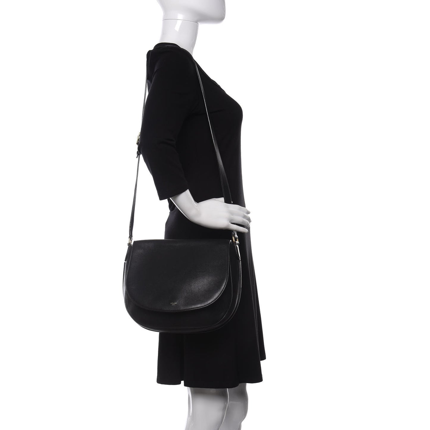 Natural Calfskin Trotteur Messenger Black