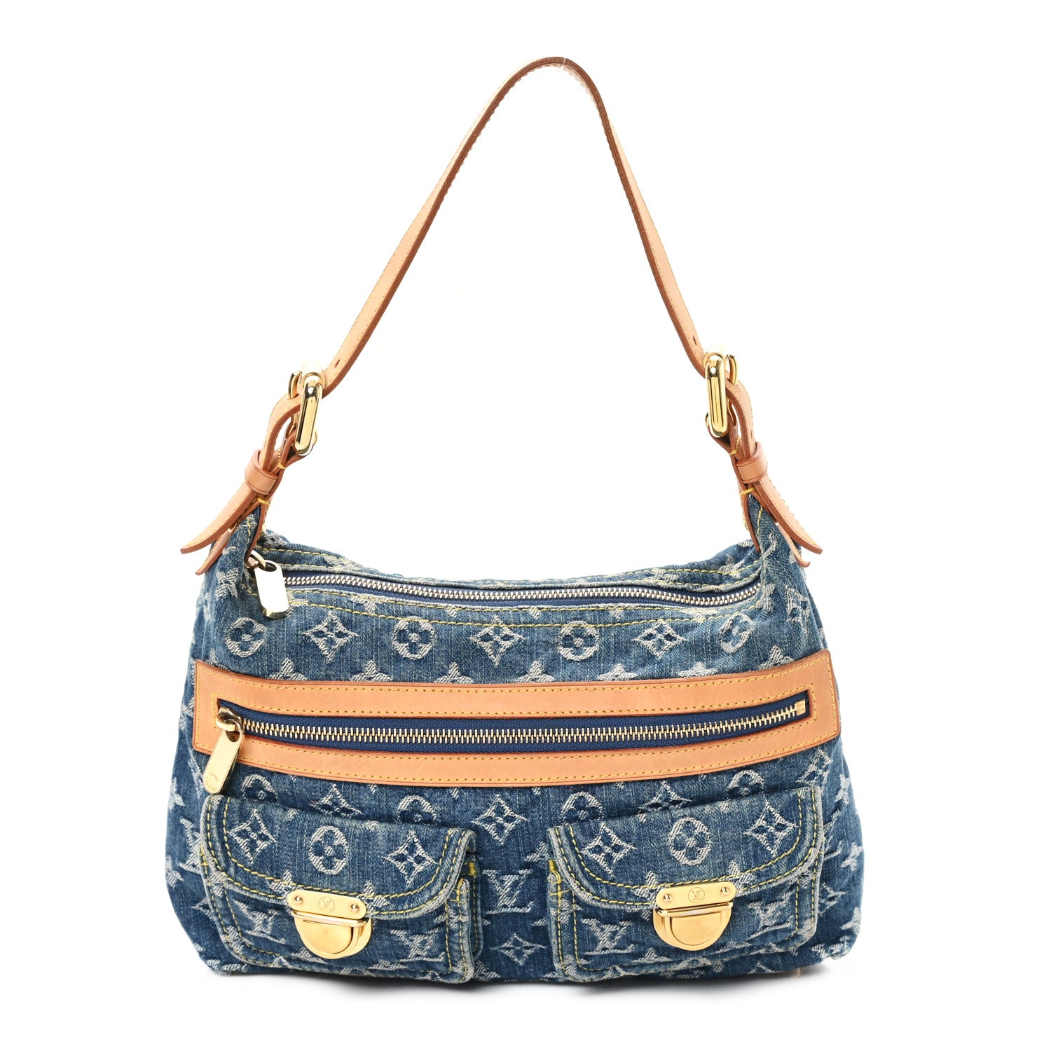Louis Vuitton Monogram Denim Baggy PM Blue 1 of 12