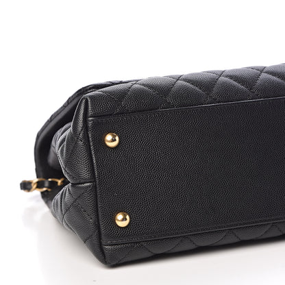 Chanel Caviar Quilted Small Coco Handle Flap Black 6 of 12