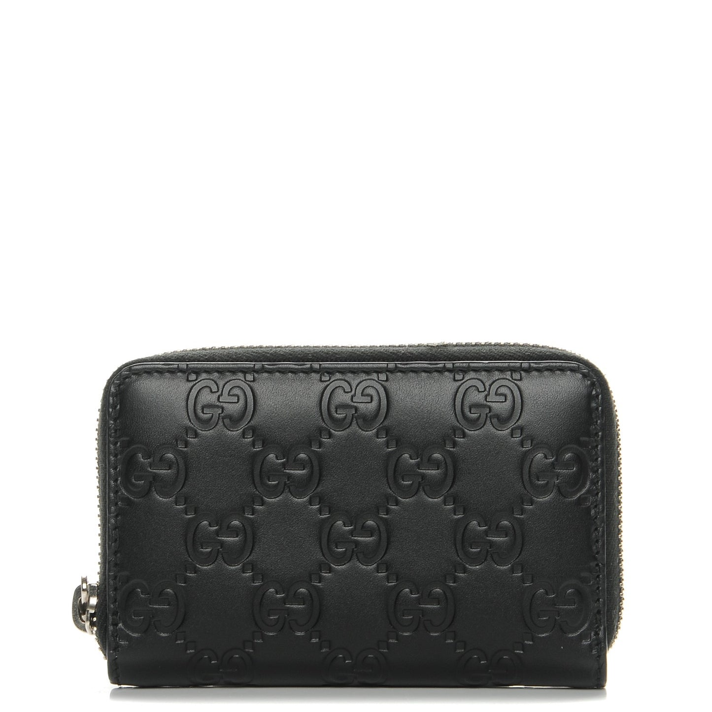 Guccissima Zip Around Card Case Black