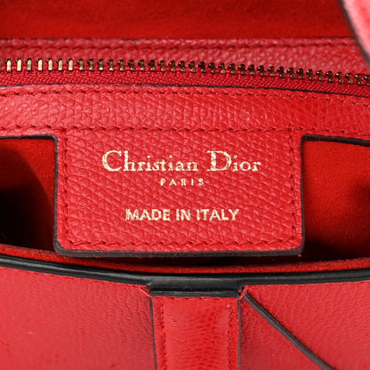 Christian Dior Grained Calfskin Saddle Bag Red 6 of 15