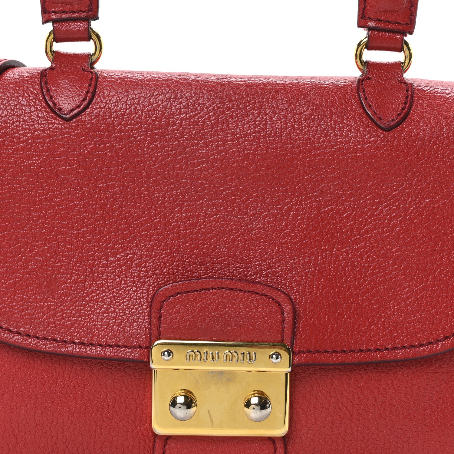 Miu Miu Madras Shoulder Bag Fuoco 7 of 9