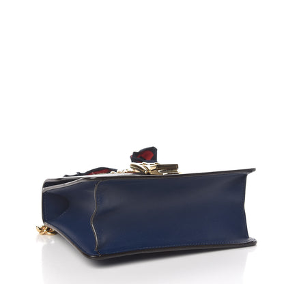 Gucci Calfskin Mini Sylvie Chain Shoulder Bag Blue Agata 4 of 10
