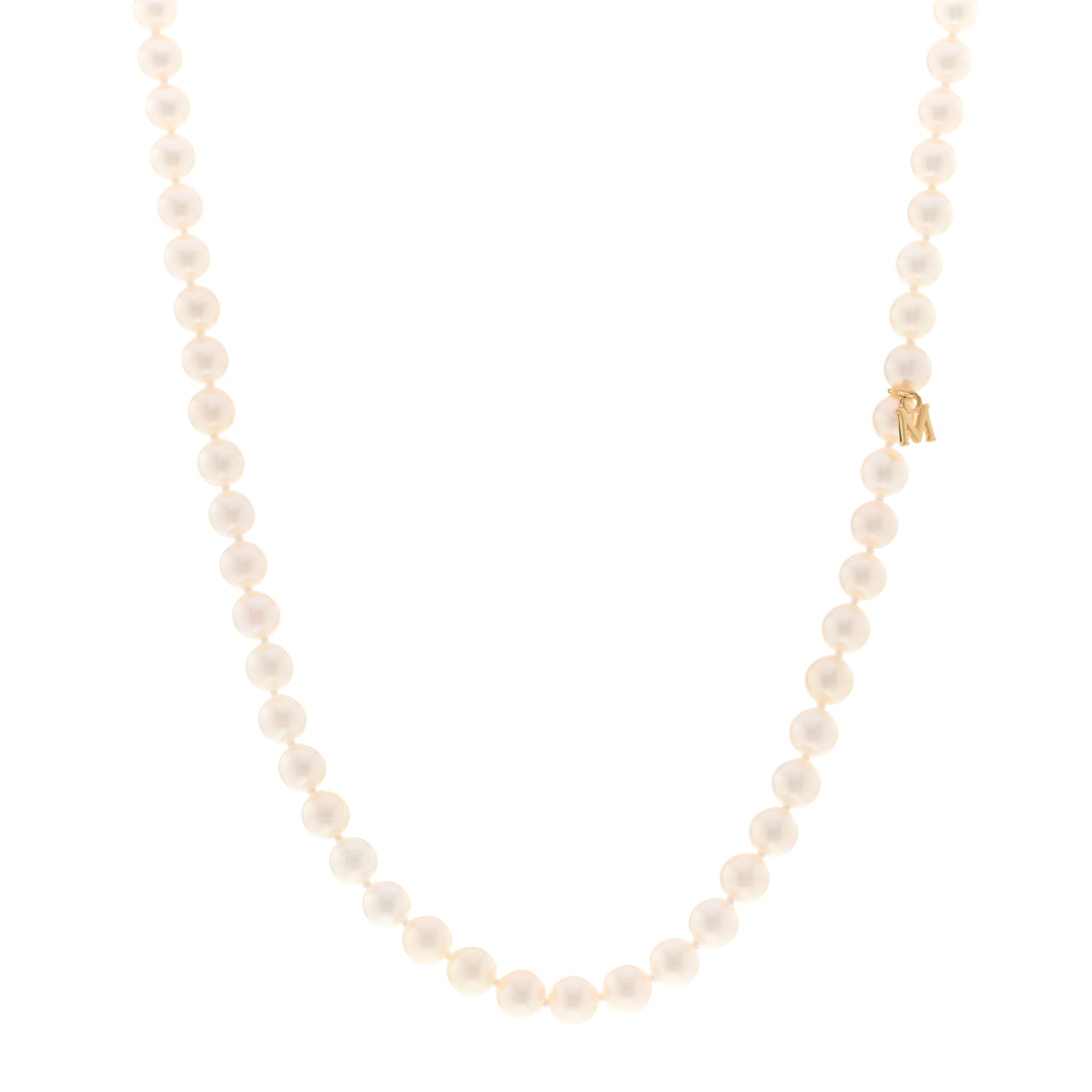 Mikimoto 18K Yellow Gold Akoya Pearl 5.5-6mm Strand Necklace 1 of 6