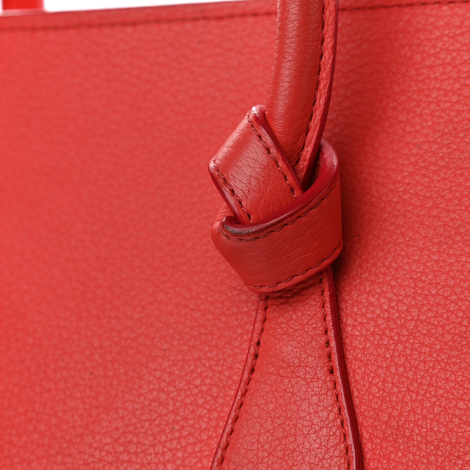 Celine Crisped Calfskin Medium Tie Knot Tote Vermillion 14 of 17