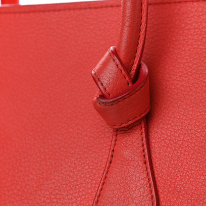 Celine Crisped Calfskin Medium Tie Knot Tote Vermillion 14 of 17