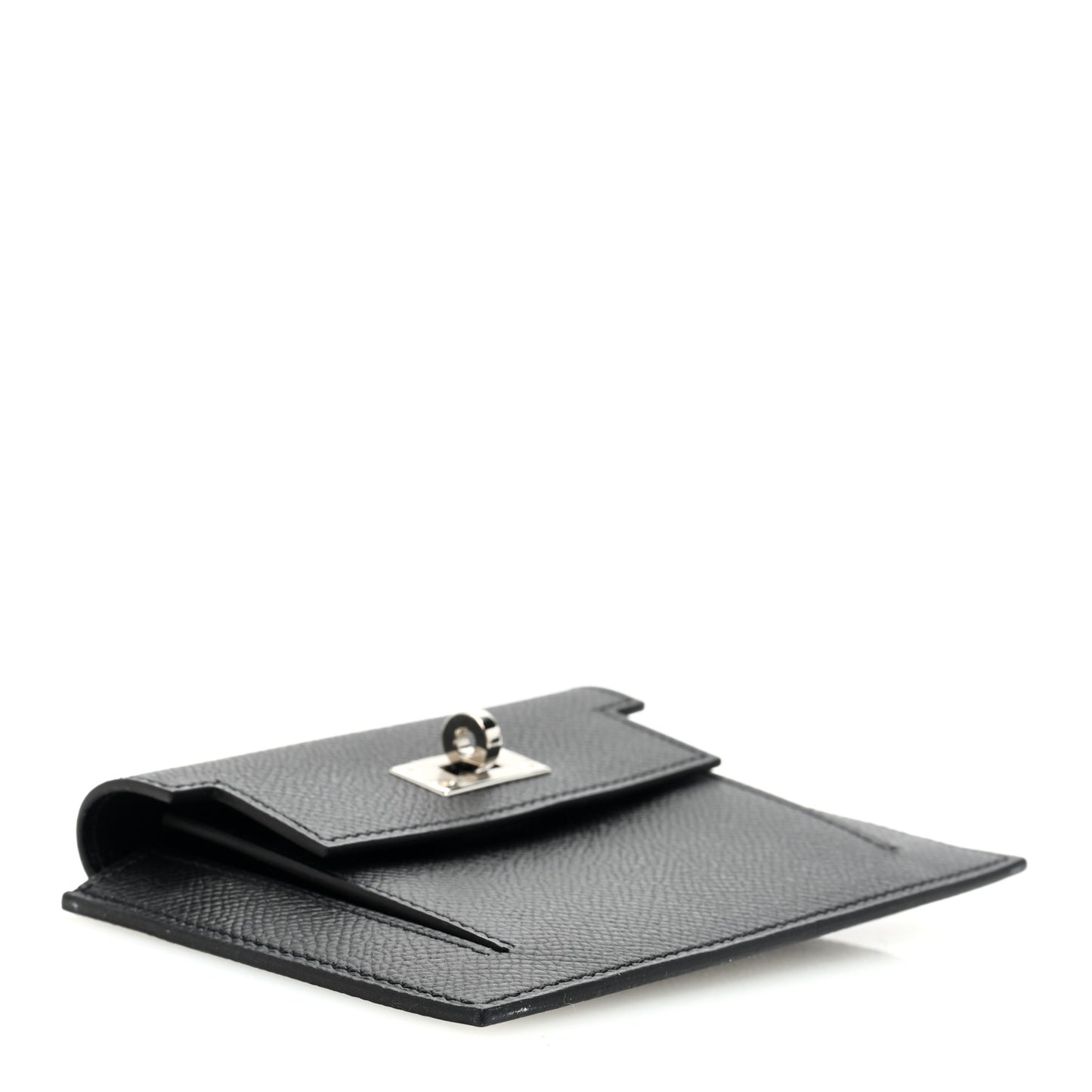 Epsom Kelly Pocket Compact Wallet Black