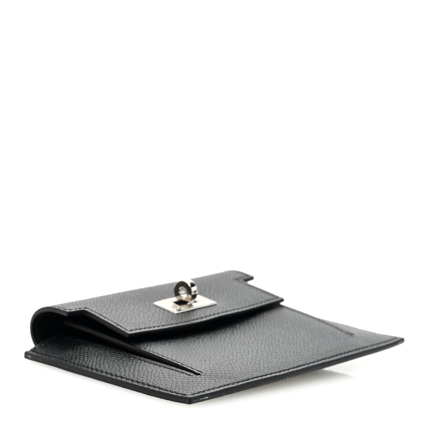 Hermes Epsom Kelly Pocket Compact Wallet Black 4 of 8