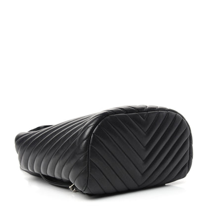 Chanel Calfskin Chevron Quilted Small Urban Spirit Backpack Black 4 of 10